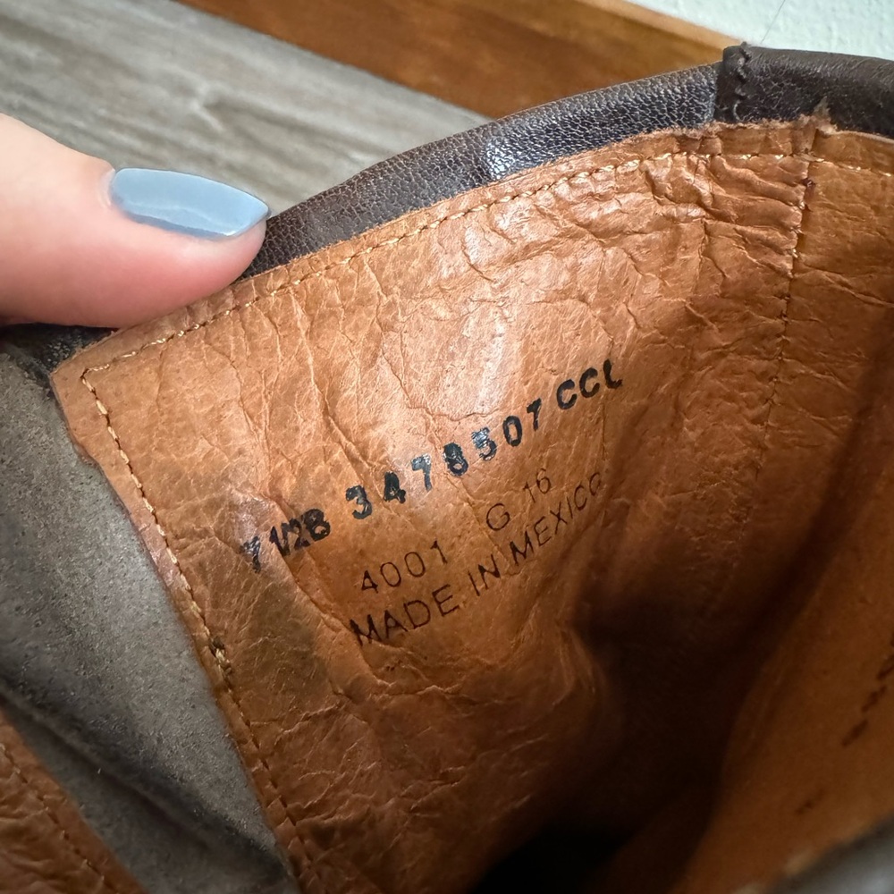 Frye Brown Ankle Boots with Buckle Detail - Picture 6 of 9
